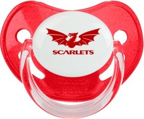 Llanelli Scarlets Sucette Physiologique Rouge à paillette