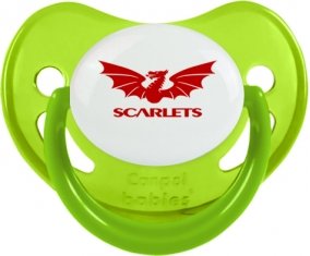 Llanelli Scarlets Sucette Physiologique Vert phosphorescente