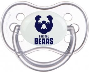 Bristol Bears Rugby Sucette Anatomique Transparente classique