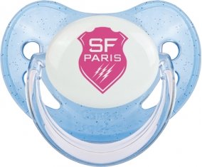 Stade Français Sucette Physiologique Bleue à paillette