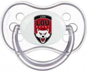 Lyon LOU Rugby Sucette Anatomique Transparente classique