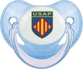 USA Perpignan Sucette Physiologique Bleue à paillette