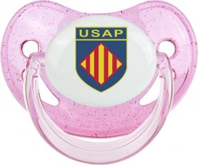 USA Perpignan Sucette Physiologique Rose à paillette