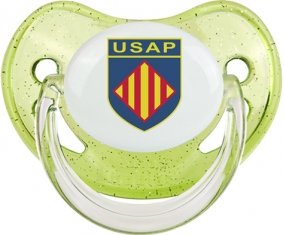 USA Perpignan Sucette Physiologique Vert à paillette
