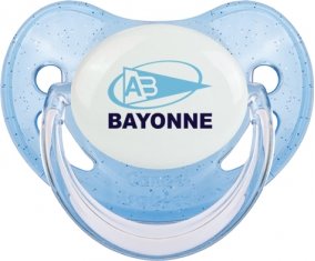 Aviron Bayonnais Rugby Sucette Physiologique Bleue à paillette