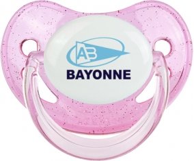Aviron Bayonnais Rugby Sucette Physiologique Rose à paillette