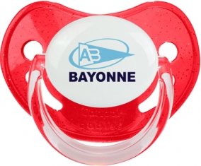 Aviron Bayonnais Rugby Sucette Physiologique Rouge à paillette