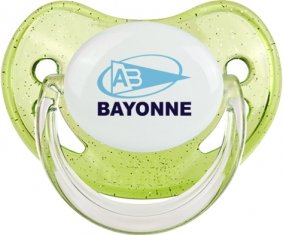 Aviron Bayonnais Rugby Sucette Physiologique Vert à paillette