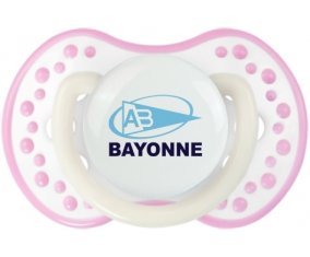 Aviron Bayonnais Rugby Sucette LOVI Dynamic Blanc-rose phosphorescente