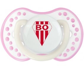 Biarritz Olympique Sucette LOVI Dynamic Blanc-rose phosphorescente