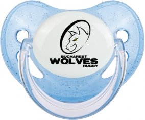 Bucarest Wolves Sucette Physiologique Bleue à paillette