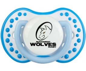 Bucarest Wolves Sucette LOVI Dynamic Blanc-bleu phosphorescente