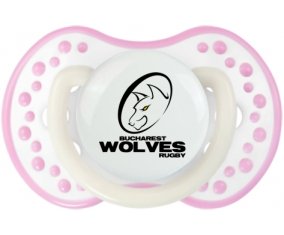 Bucarest Wolves Sucette LOVI Dynamic Blanc-rose phosphorescente