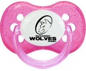 Bucarest Wolves Sucette Cerise Rose à paillette