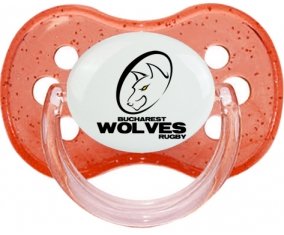 Bucarest Wolves Sucette Cerise Rouge à paillette