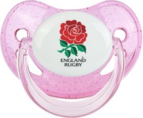 England Rugby XV Sucette Physiologique Rose à paillette