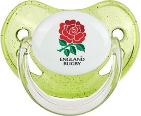 England Rugby XV Sucette Physiologique Vert à paillette