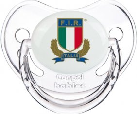 Italia Rugby XV Sucette Physiologique Transparent classique