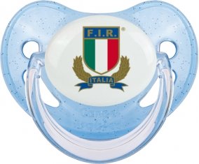 Italia Rugby XV Sucette Physiologique Bleue à paillette