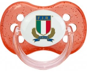 Italia Rugby XV Sucette Cerise Rouge à paillette