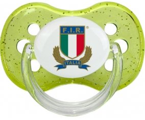 Italia Rugby XV Sucette Cerise Vert à paillette