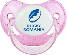 Romania Rugby XV Tétine Physiologique Rose à paillette