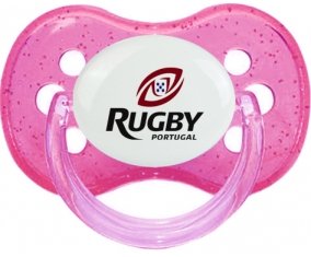 Portuagal Rugby XV Sucette Cerise Rose à paillette