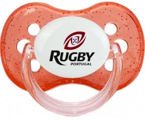 Portuagal Rugby XV Sucette Cerise Rouge à paillette