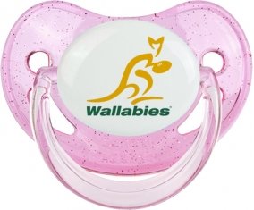 Australia Rugby XV Sucette Physiologique Rose à paillette