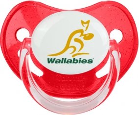 Australia Rugby XV Sucette Physiologique Rouge à paillette