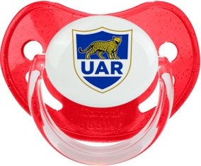 Argentina Rugby XV Sucette Physiologique Rouge à paillette