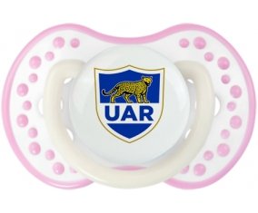 Argentina Rugby XV Sucette LOVI Dynamic Blanc-rose phosphorescente