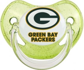 Green Bay Packers Sucette Physiologique Vert à paillette