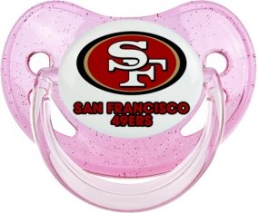 San Francisco 49ers Tétine Physiologique Rose à paillette