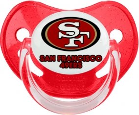 San Francisco 49ers Tétine Physiologique Rouge à paillette
