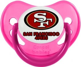 San Francisco 49ers Tétine Physiologique Rose phosphorescente