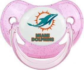 Miami Dolphins Sucette Physiologique Rose à paillette