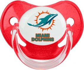 Miami Dolphins Sucette Physiologique Rouge à paillette