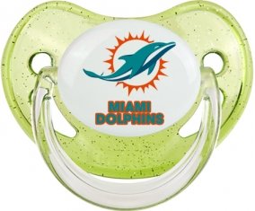 Miami Dolphins Sucette Physiologique Vert à paillette