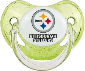 Pittsburgh Steelers Sucette Physiologique Vert à paillette