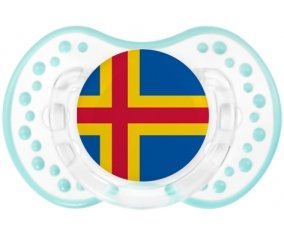 Drapeau Iles Aland Tétine LOVI Dynamic Retro-blanc-lagon classique