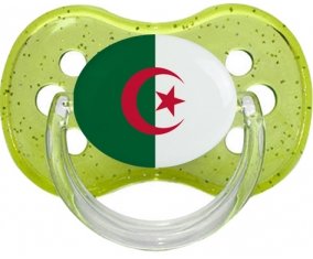 Drapeau Algérie Tétine Cerise Vert à paillette