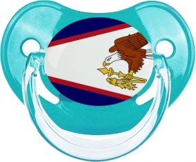 Drapeau Samoa américaines Tétine Physiologique Bleue classique