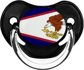 Drapeau Samoa américaines Tétine Physiologique Noir classique