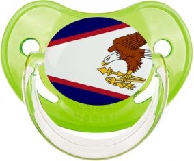 Drapeau Samoa américaines Tétine Physiologique Vert classique