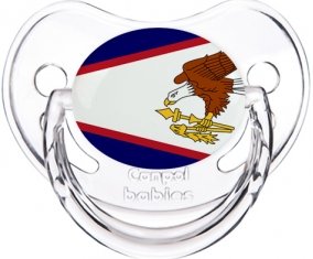 Drapeau Samoa américaines Tétine Physiologique Transparent classique