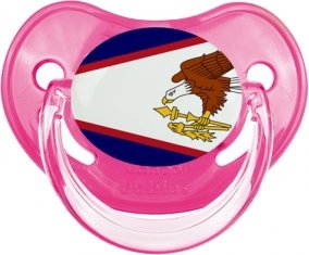 Drapeau Samoa américaines Tétine Physiologique Rose classique