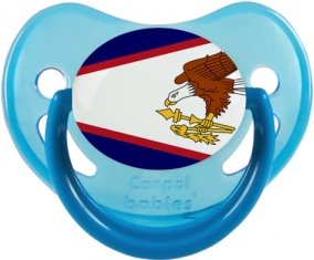 Drapeau Samoa américaines Tétine Physiologique Bleue phosphorescente