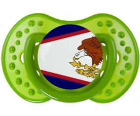 Drapeau Samoa américaines Sucete LOVI Dynamic Vert classique