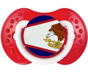 Drapeau Samoa américaines Sucete LOVI Dynamic Blanc-rouge classique